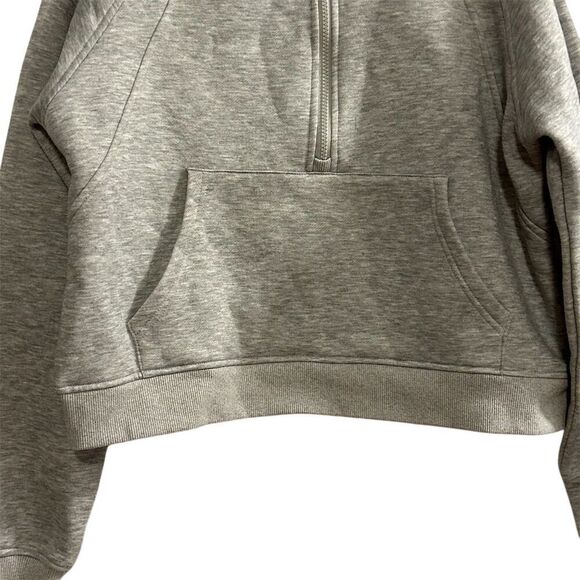 Unbranded Women's M Gray Half Zip Pullover Sweatshirt Kangaroo Pocket - Picture 3 of 13
